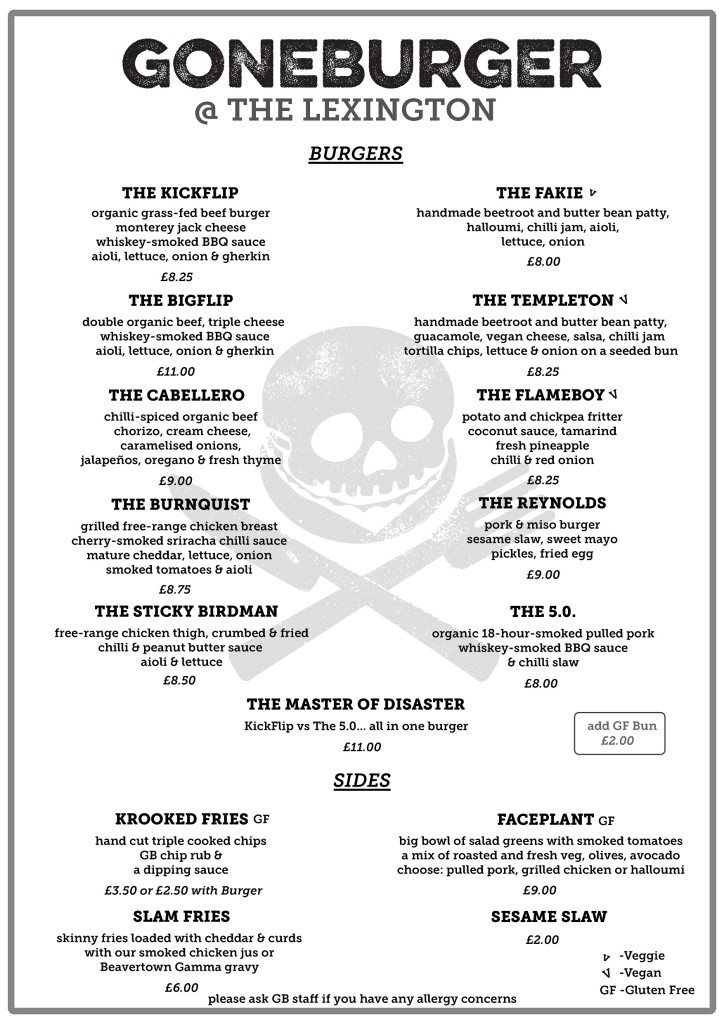gone menu
